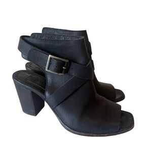 Wolverine Leather Open Toe Ankle Booties Heeled Sandals Casual Shoes SZ 7